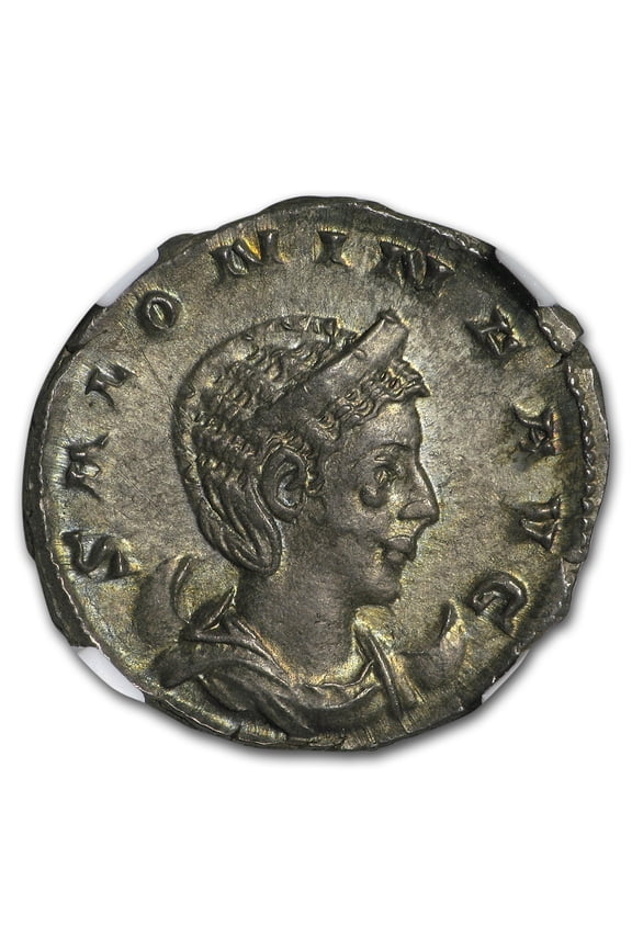Roman Double Denarius Salonina (254-268 AD) AU NGC