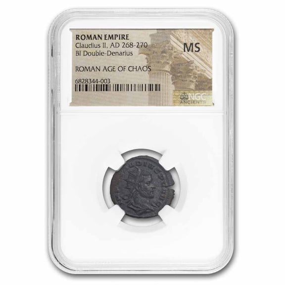 Roman Empire BI Double Denarius Claudius II (268-270 AD) MS NGC