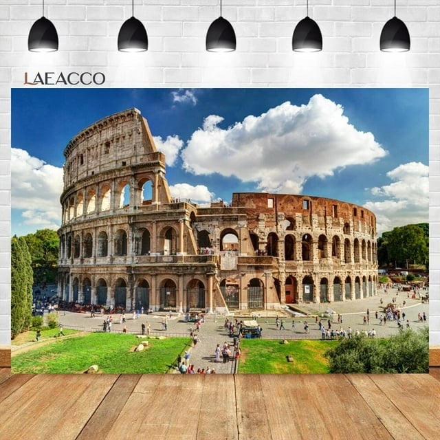 Roman Empire Colosseum Backdrop Ancient Amphitheatre Ruin Family Italy ...