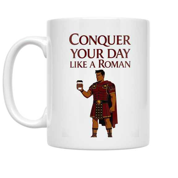 Roman Empire Design - Historical Fiction Enthusiast - 11 oz Ceramic Coffee Mug