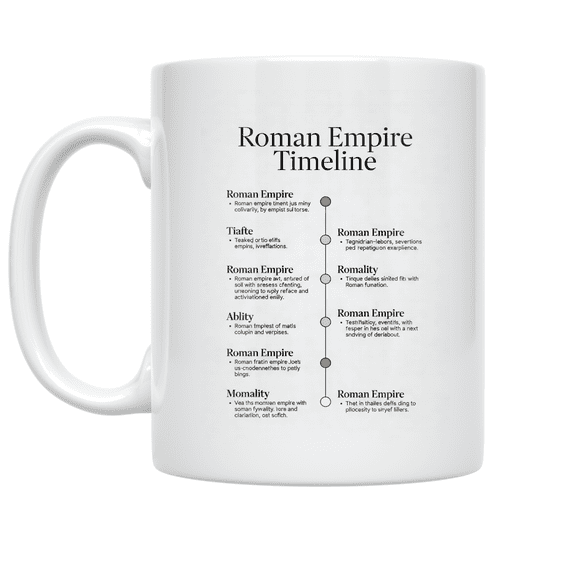 Roman Empire Timeline Reference - History Enthusiast - 11 oz Ceramic Coffee Mug