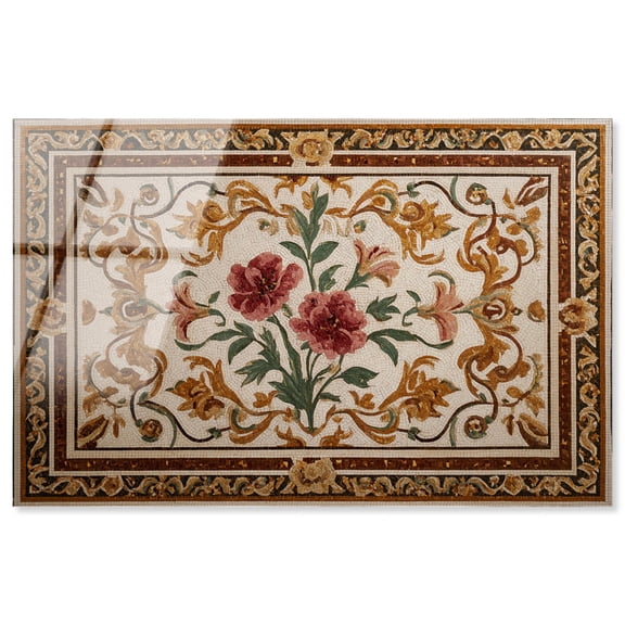 Roman Floor Acrylic Print Vintage Floral Art by Art Remedy, Ready to Hang, 15 x 10