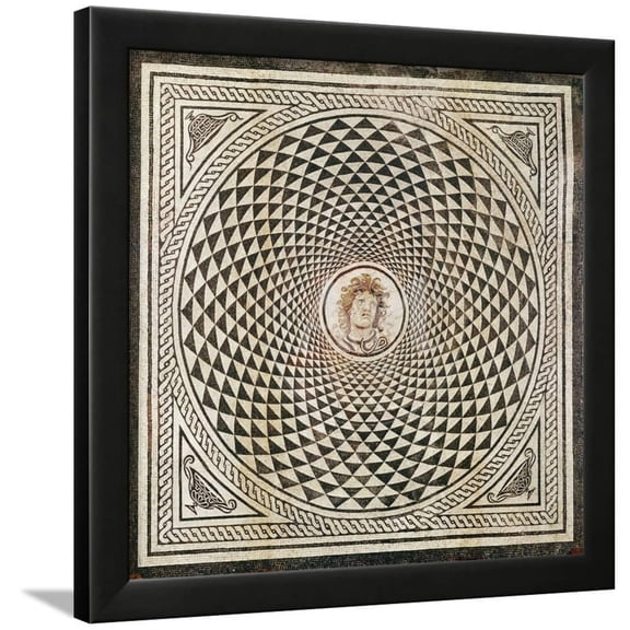 Roman Floor Mosaic with the Head of Medusa, Framed Art Print Wall Art Sold by Art.Com