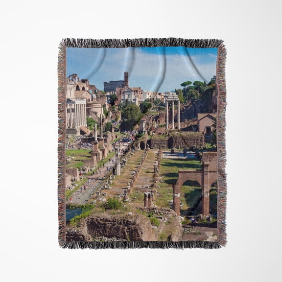 Roman Forum, Rome, Unesco World Heritage Site, Latium, Italy, Europe, Woven Blanket