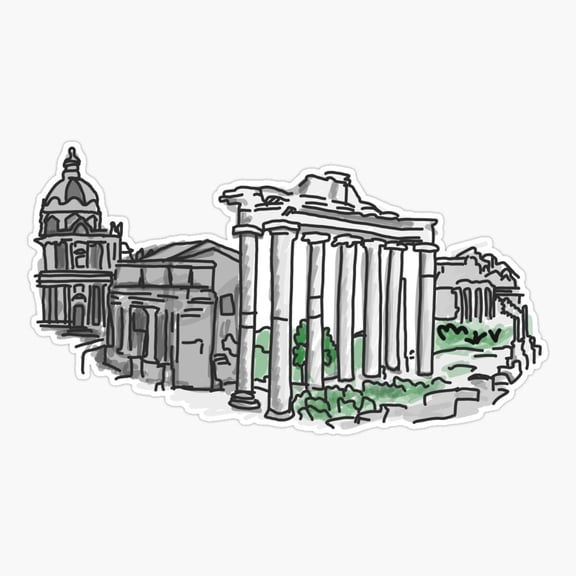 Roman Forum Travel Vinyl Decal Sticker