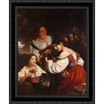 thumbnail image 1 of Roman Genre Scene 20x23 Black Ornate Wood Framed Canvas Art by Winterhalter, Franz Xavier, 1 of 2