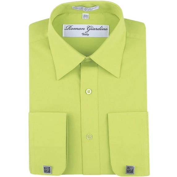 Roman Giardino Men?s Regular Fit Long Sleeve Button Dress Shirt ...