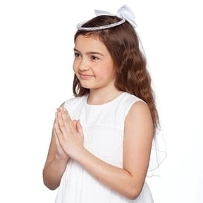 Roman Giftware Inc., Sacraments, First Communion Veil, 24" L Olivia Communion Veil ,Religious, Inspirational, Durable (24x5x1)