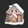 thumbnail image 1 of Roman Gingerbread House with Tree Latice Design, 6.2-inch Height, Resin, LED, 1 of 1