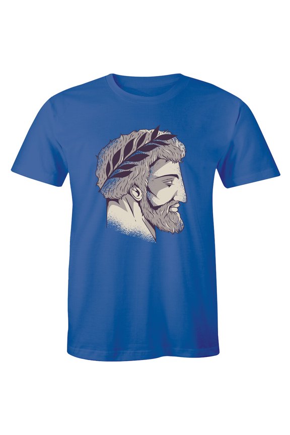 Roman God Tee Crown Emperor Laurel Wreath Greek Man Warrior T-Shirt Men Ancient All Size S-5XL