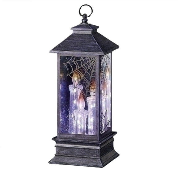 Roman Halloween Lantern Purple LED Swirl Water Dome