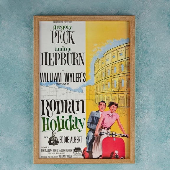 Roman Holiday Movie Poster, Wall Art, Unframed Paper Poster 8x10in