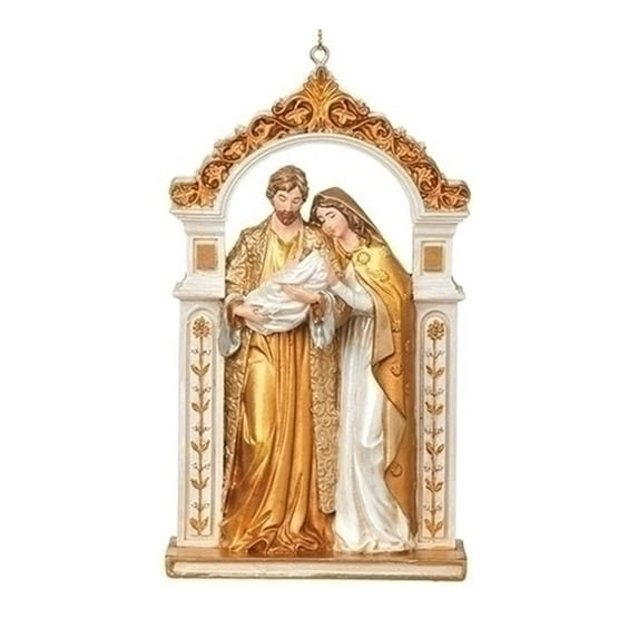 Roman Holy Family in Arch Hanging Ornament, 5-inch Height, Christmas Decoration