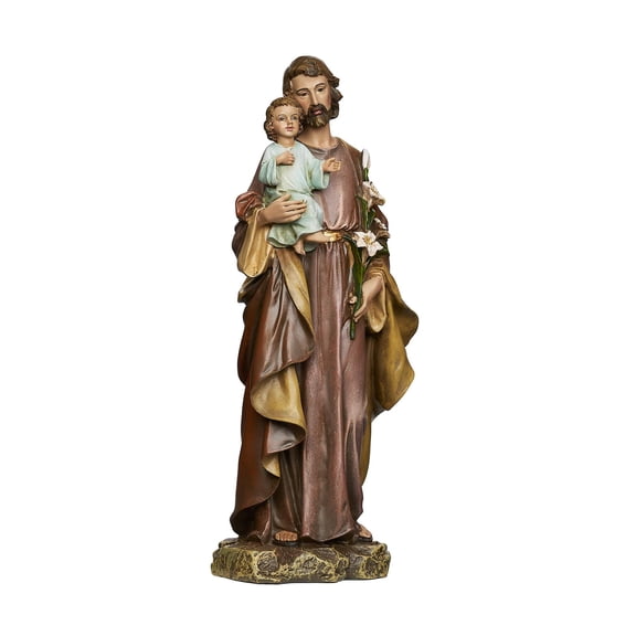 Roman Joseph's Studio 10" St. Joseph with Child Jesus Statue, Religious Catholic Home Dcor Figurine