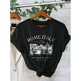 thumbnail image 1 of Roman Italy Shirts Italy Skyline T-Shirt Women's Casual Round Neck Short Sleeve Tee, 1 of 6