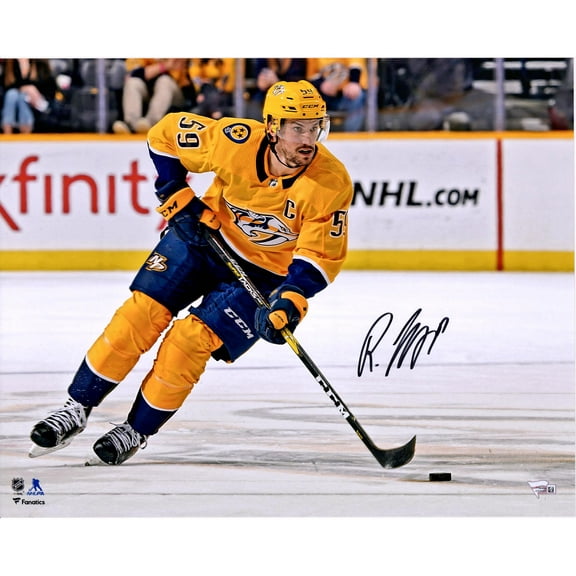 Roman Josi Nashville Predators Autographed 16" x 20" Gold Jersey Skating Photograph