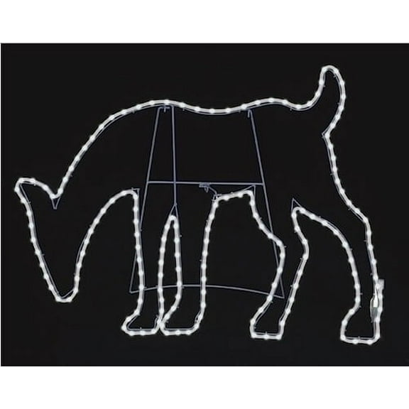 Roman LED Lighted Head Down Deer Outdoor Christmas Silhouette Decoration - 31" - Pure White