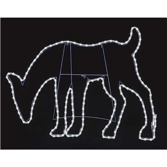 Roman LED Lighted Head Down Deer Outdoor Christmas Silhouette Decoration - 31" - Pure White