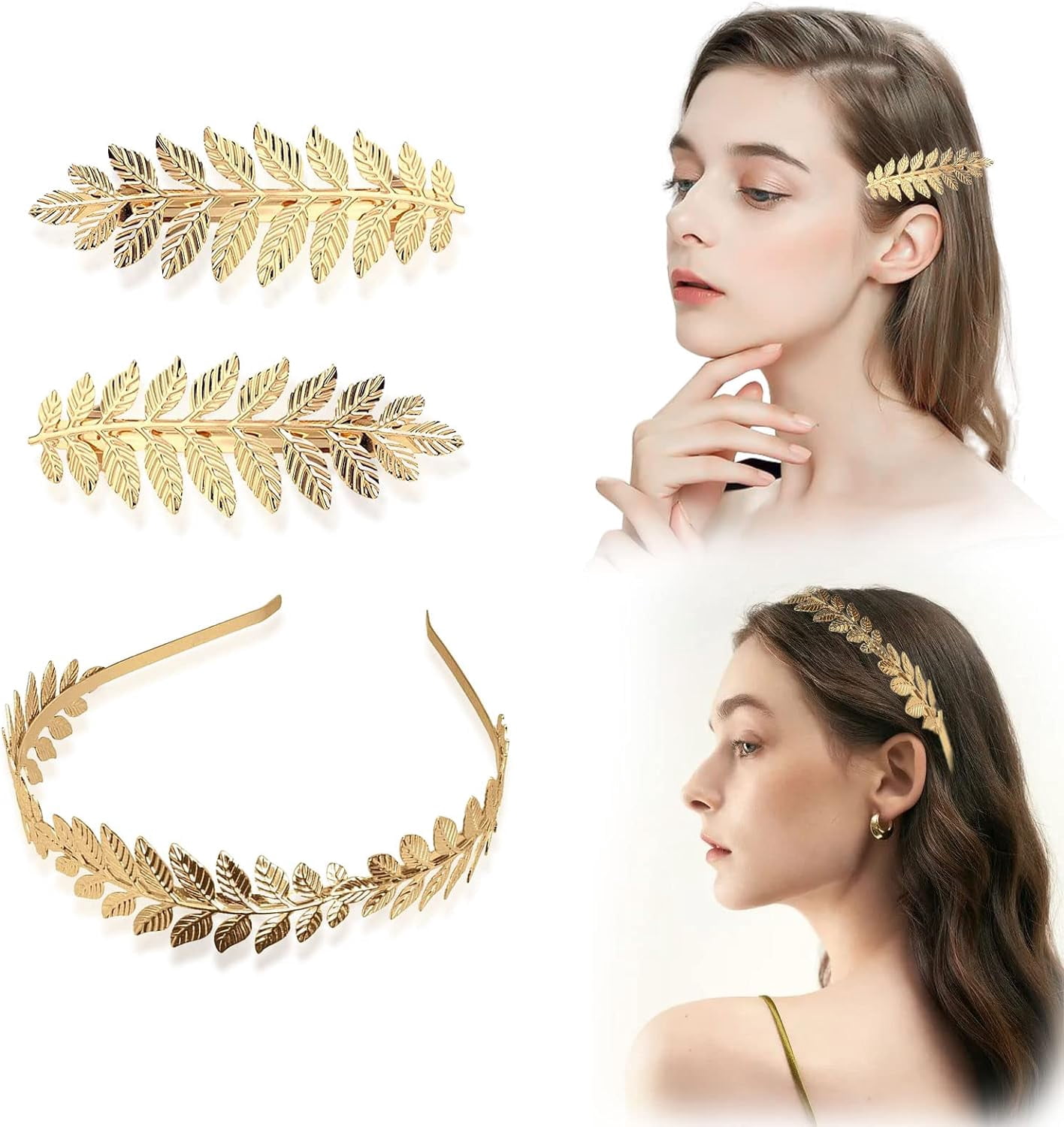 Roman Leaf Crown and Gold Laurel Headbands - Walmart.com