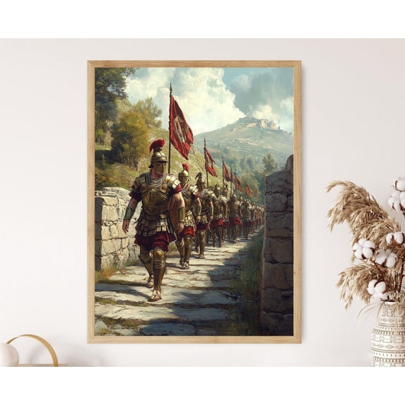 Roman Viaduct Rome Roman Legion Crossing A Bridge Ancient Rome Military Poster , Poster ...