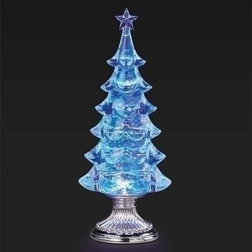 Lighted Swirl Tree on Base Battery Operated or Adapter