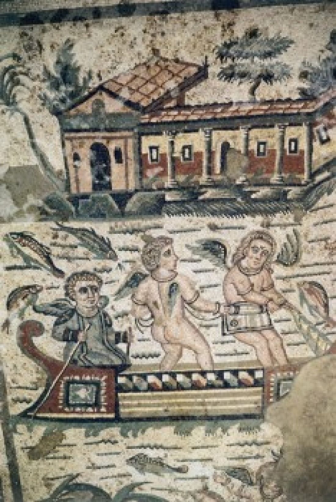 Roman Mosaics At Casale 4THC AD Artist Unknown Mosaic Canvas Art - (24 x 36)