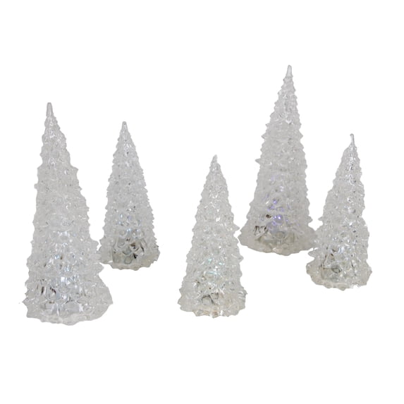 Roman 9.00In Led Multicolored Tree Set, Acrylic, Color Changing Led 137600