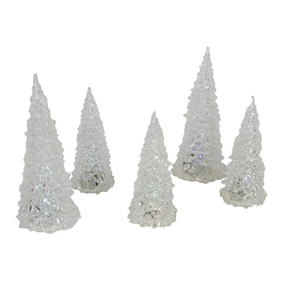 Roman 9.00In Led Multicolored Tree Set, Acrylic, Color Changing Led 137600