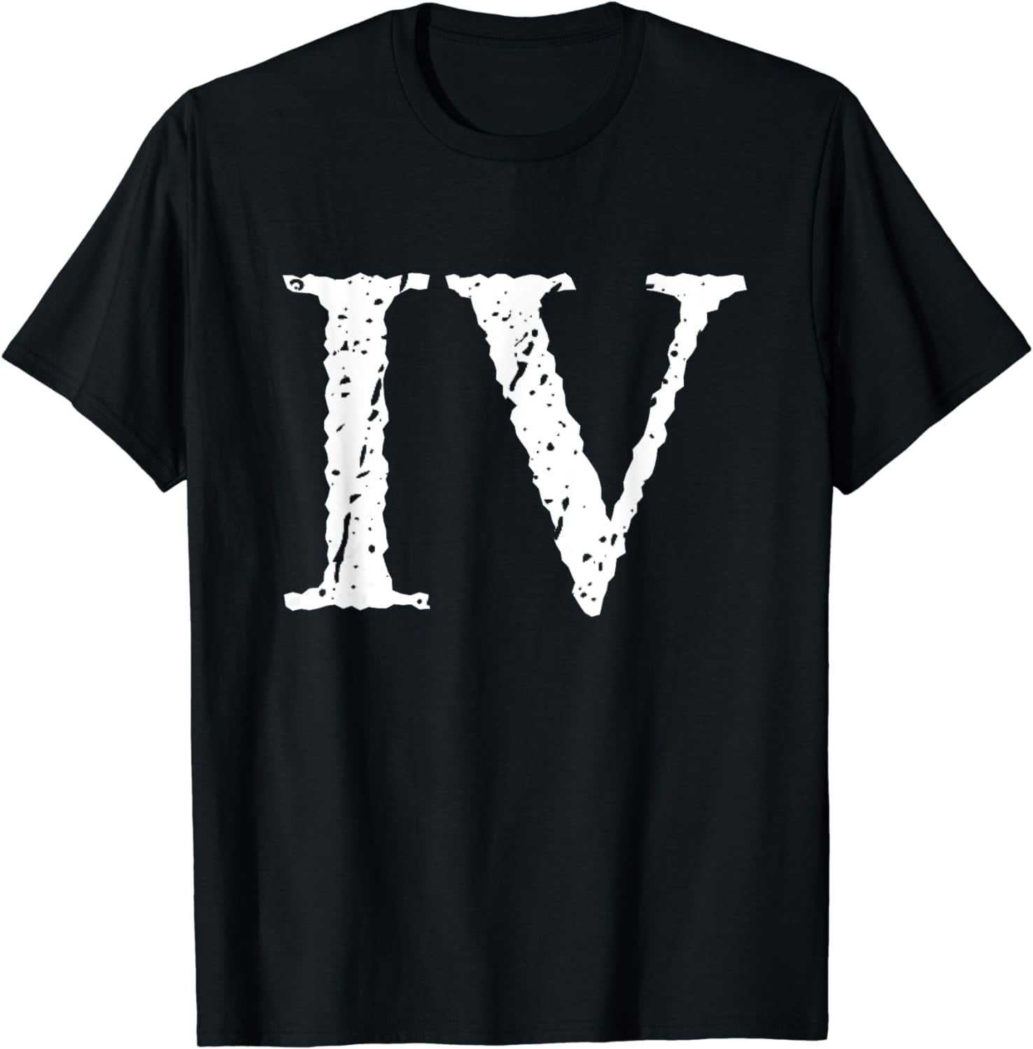Roman numeral 4 iv print four t shirt walmart