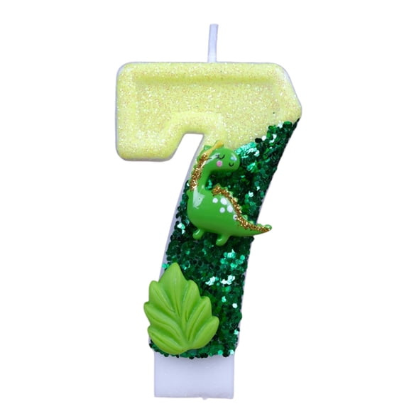 Roman Numeral Birthday Candles - Set of 10 Wax Number Candles (0-9) with Floral Design for Cakes, Parties & Celebrations, Green