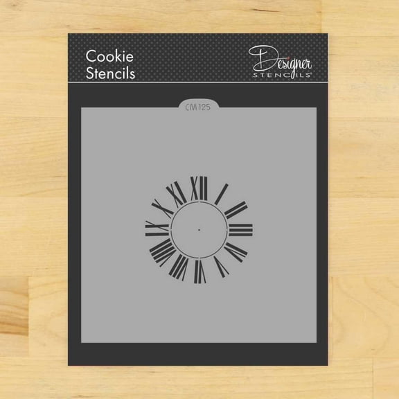 Roman Numeral Clock Cookie and Craft Stencil CM125 by Designer Stencils