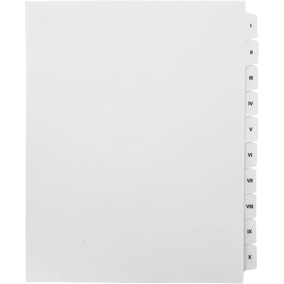 Roman Numeral Dividers