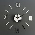 thumbnail image 1 of Roman Numerals Frameless Large Acrylic Mirror Surface 3D DIY Wall Clock Wall Decor, 1 of 5