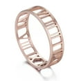 thumbnail image 1 of Roman Numerals Hollow Out Stainless Steel Statement Band Ring Fashion Jewelry, 1 of 9