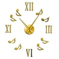 thumbnail image 1 of Roman Numerals With Musical Notes Giant Luxury Wall Clock Large Wall Clock Modern Big Needle Clock Watch DIY Enthusiasts Gift(Gold,27inch), 1 of 6