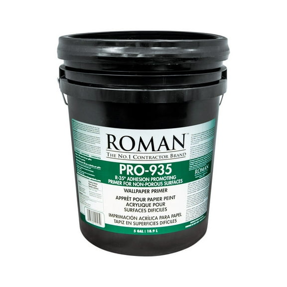 Roman R-35 Clear Flat Water-Based Acrylic Wallcovering Primer 5 gal
