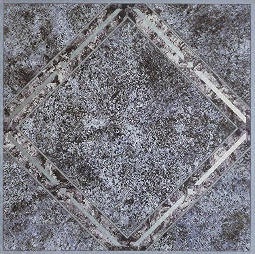 Roman Palace Collection 20 Pack of 12" x 12" Self Adhesive High Gloss (No Wax) Finish 1.2mm Thick Vinyl Tiles - Metall