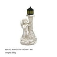 Roman Pillar Angel Statue Garden Figurine Sculptures Solar Energy Lamp