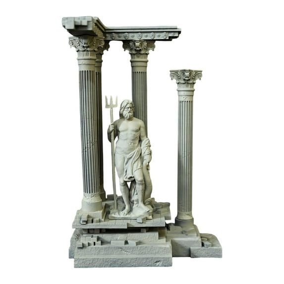 Roman Pillar Fish Tank Decoration Resin Mini Column Landscape Accessory for Small Medium Aquariums
