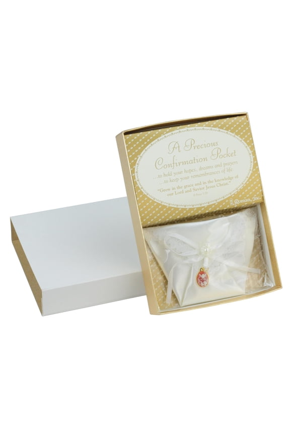 Precious Confirmation Pocket w/ Dove Pendant - White