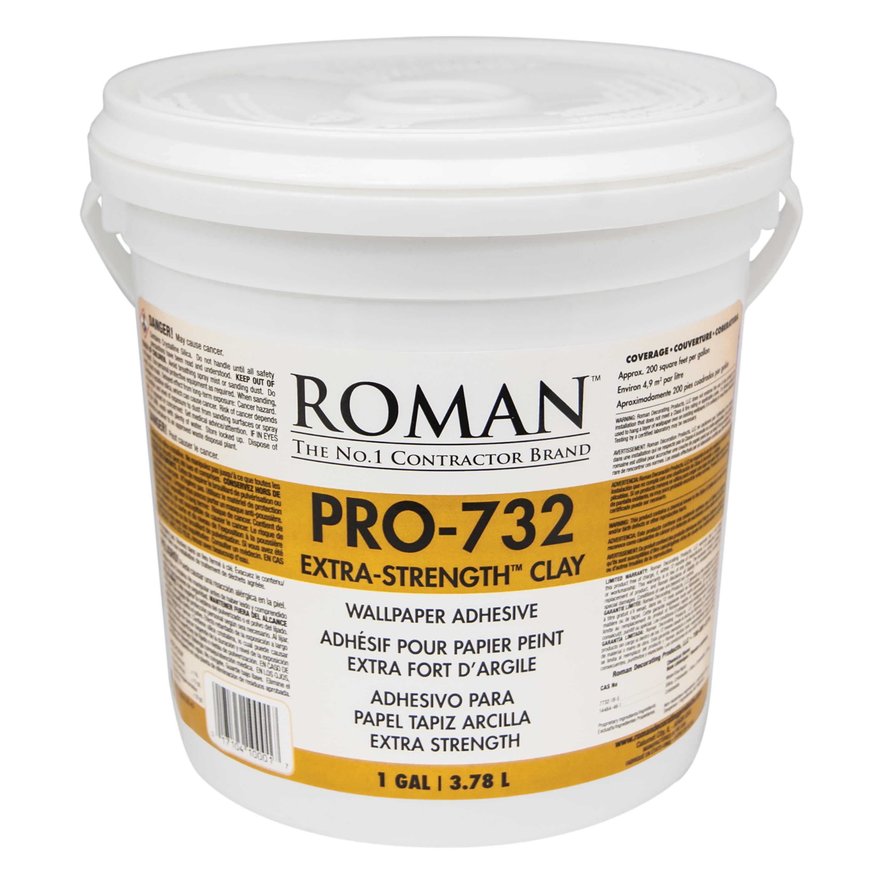 Roman Pro-732 Extra Strength Clay Wallpaper Adhesive, Tan, 1