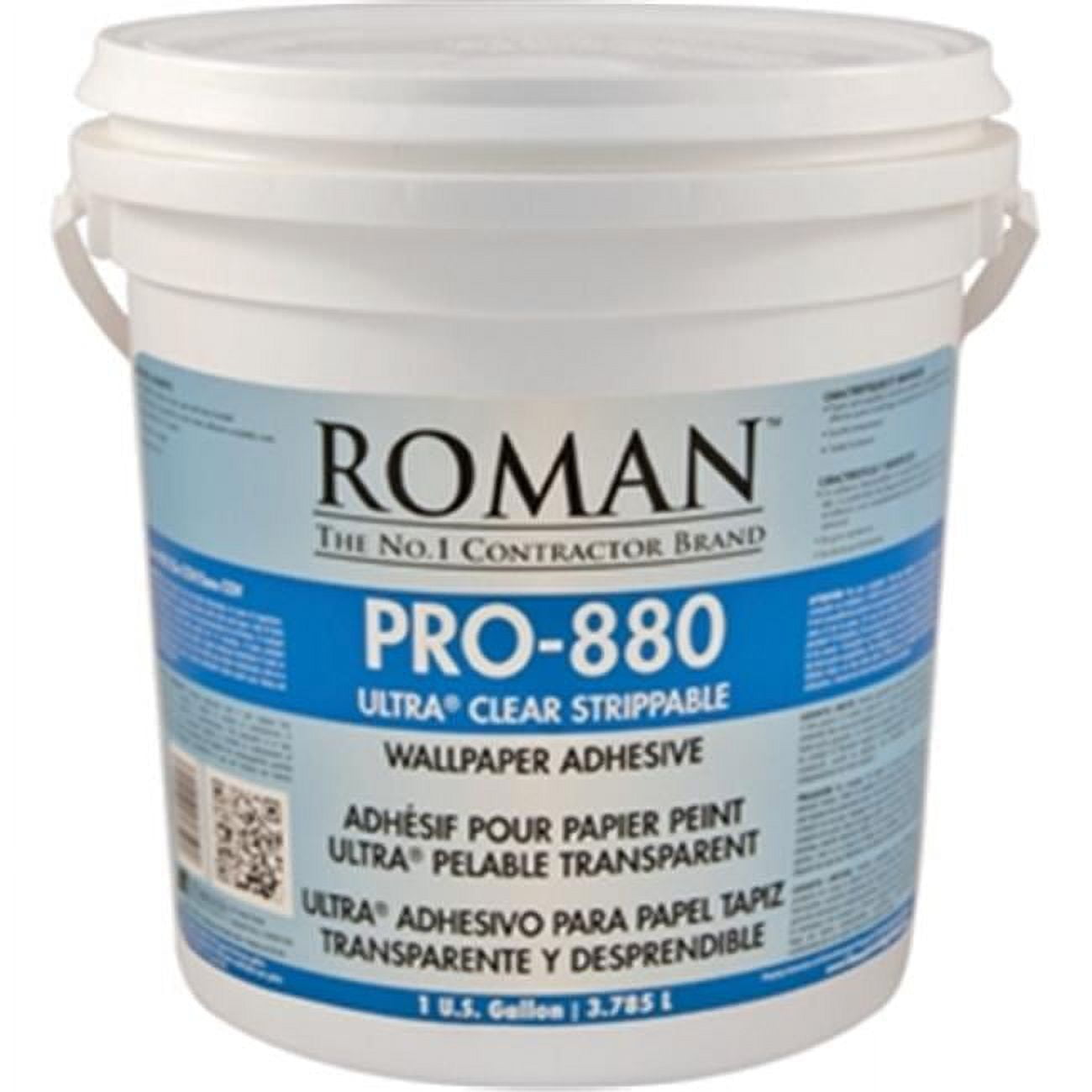 Roman Pro-880 Ultra Clear Strippable High Strength Starch Wallpaper Adhesive 1 gal
