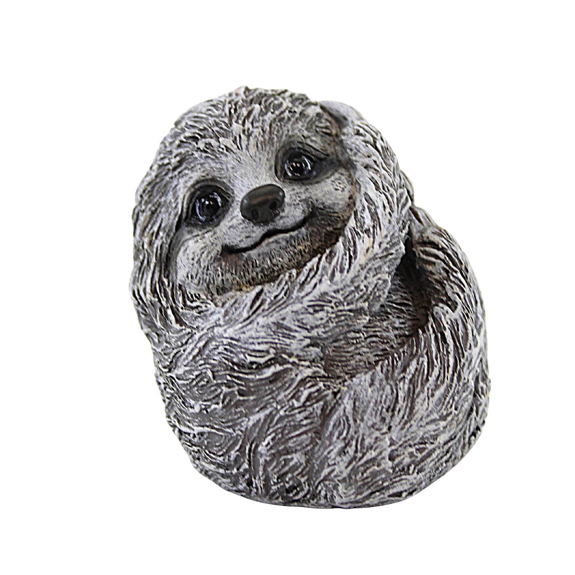 Gray Polyresin Sloth Garden Figurine, 2.5 Inch