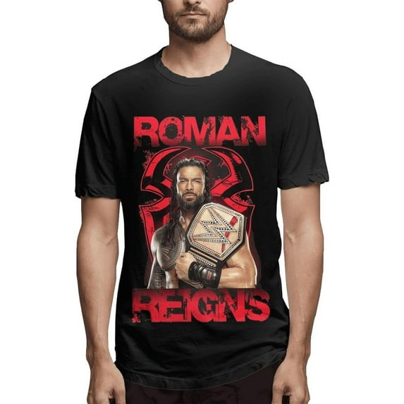 Roman Reigns Adult Men's Short-Sleeve Shirt Fashion Shirts Cotton Crewneck T-Shirt Tops Clothing for Men T-Shirts