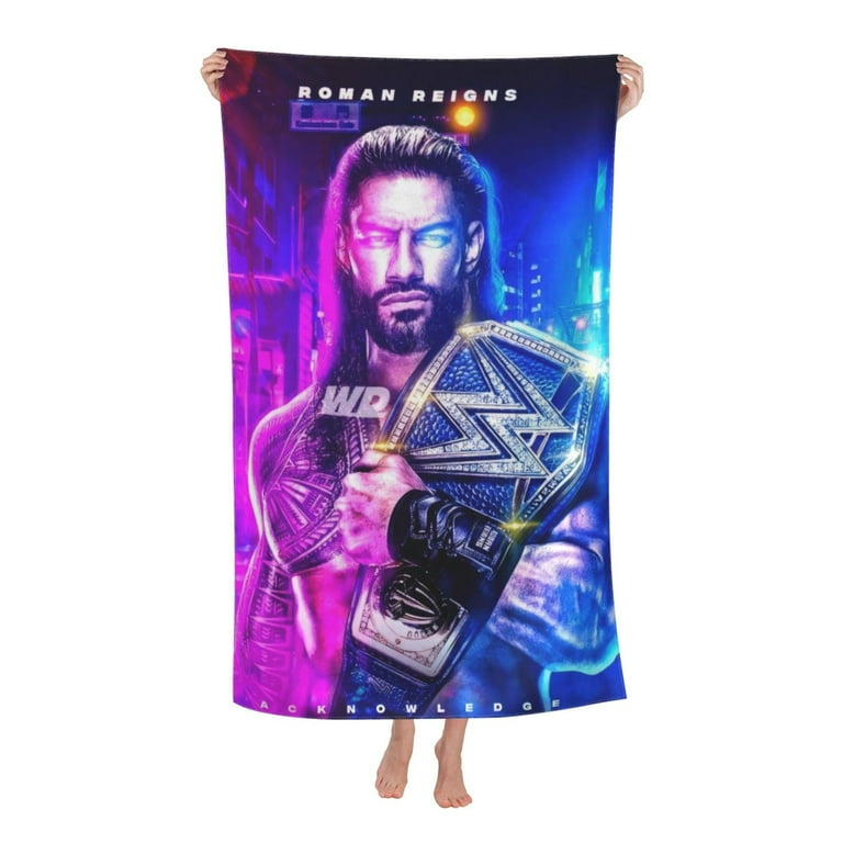 Roman Reigns Beach Towel, Microfiber Sand Free Bath Towel
