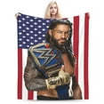 thumbnail image 1 of Roman Reigns Blanket, Super Soft Throw Blanket, Cozy Flannel Blankets For Boys Girls, Warm Blankets For Couch Sofa Bed, 80"X60", 1 of 9