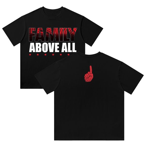 Roman Reigns Family Above All Cotton T-shirt Casual Short Sleeve Hip Hop Tee Shirt