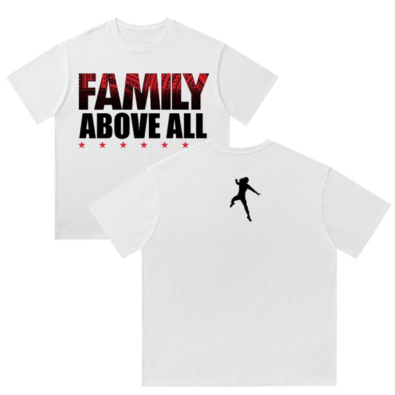 Roman Reigns Family Above All Cotton T-shirt Casual Short Sleeve Hip Hop Tee Shirt