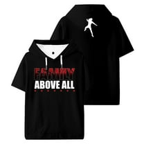 Roman Reigns Family Above All Hooded T-shirt Short Sleeve Sport Gym Tee Women Men Outdoor Sportwear