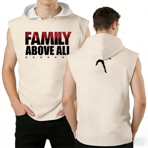 Roman Reigns Family Above All Sleeveless Hoodie Sport Gym Vest Women Men Hooded Tank Tops
